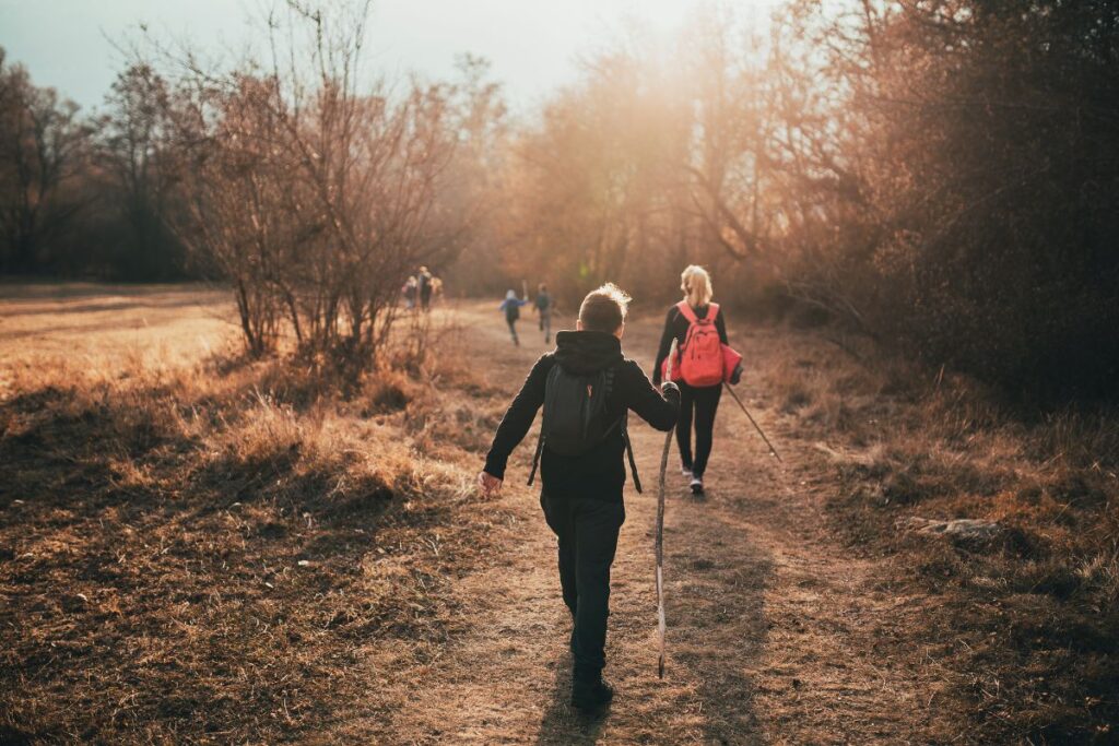 creating family memories together and family traditions - going for nature walks